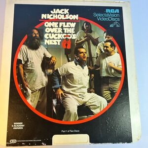 Jack Nicholson One‎ Flew Over Cuckoos Nest RCA VideoDiscs CED Part 1 and Part 2